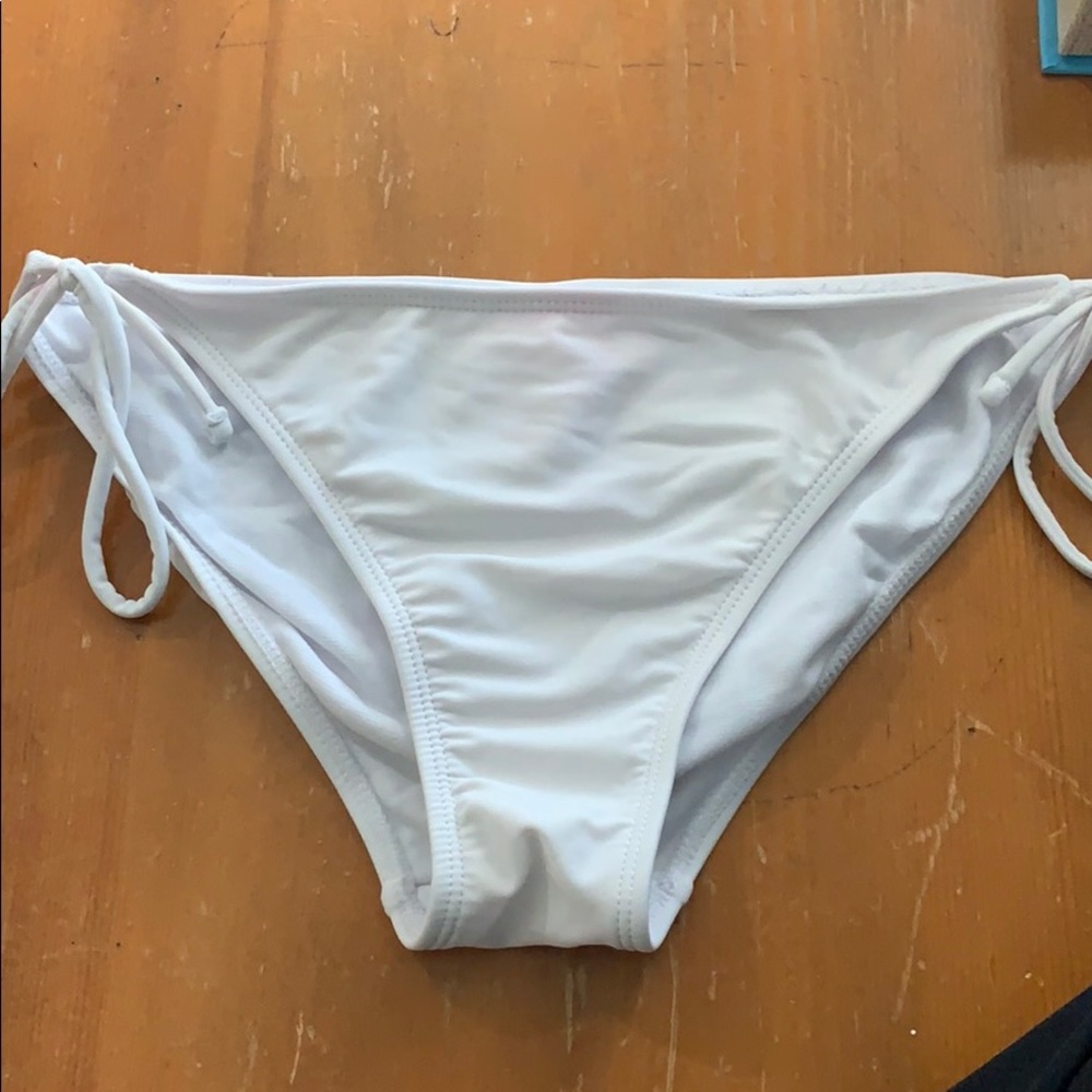 white swimsuit bottoms